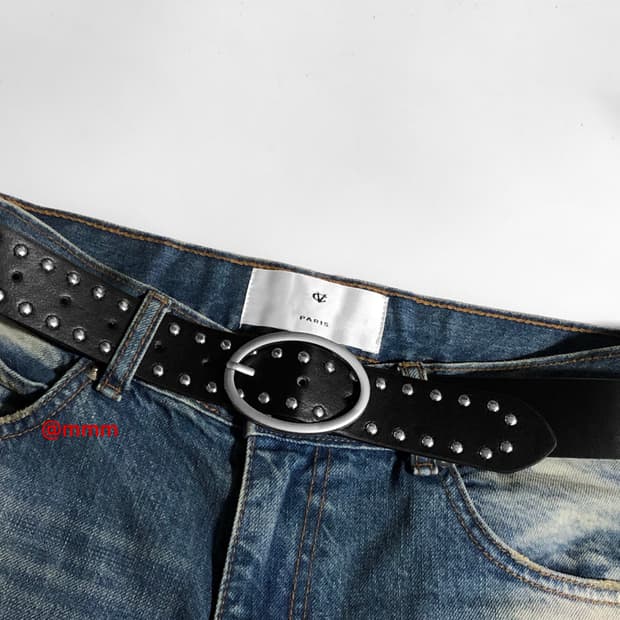 [Unisex] 원버클 2스터드 레더 벨트