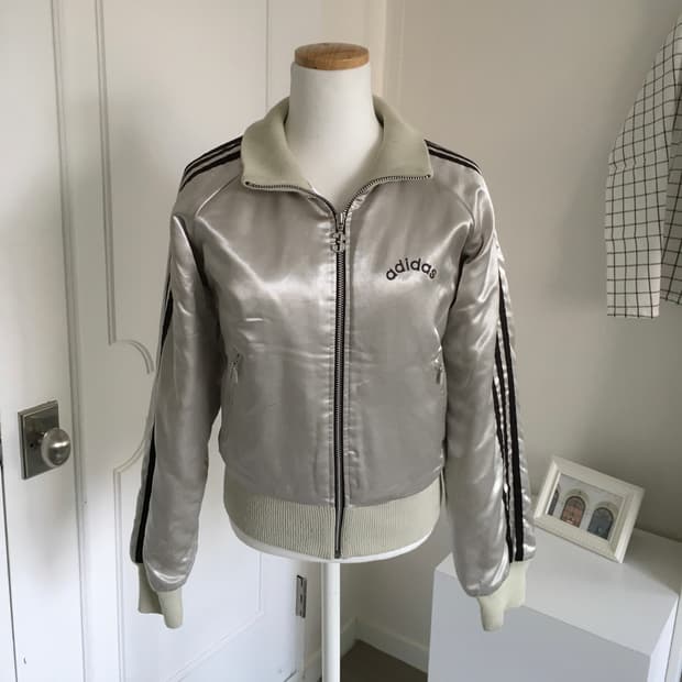 아디다스 빈티지 블루종 점퍼