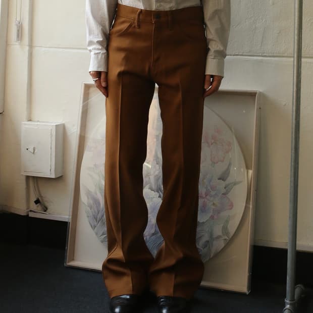 다이리쿠 브라운 부츠컷 트라우저