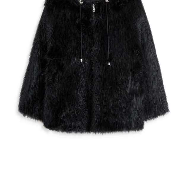 오픈와이와이 리버시블 퍼 후드 블랙(s)