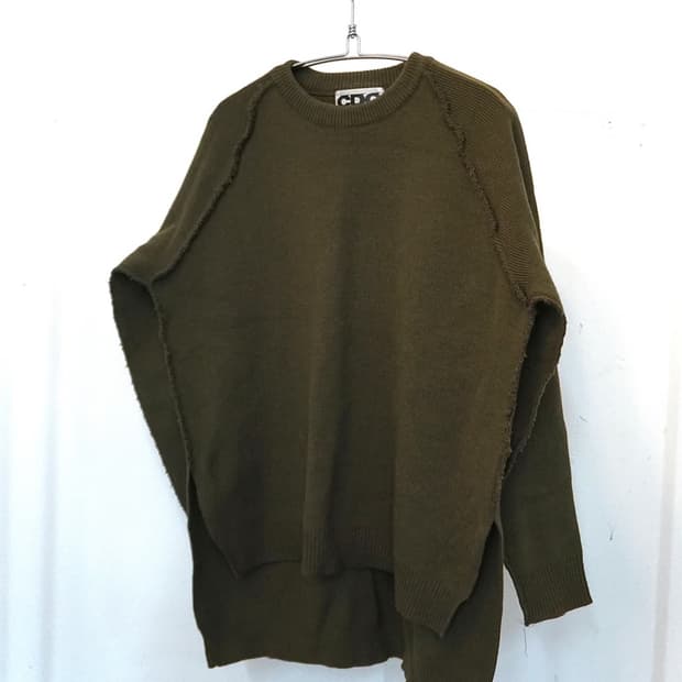 꼼데가르송 cdg 아웃사이드 심 풀 오버 스웨트셔츠