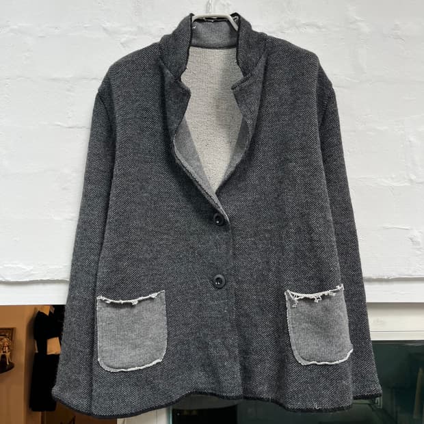 MADE IN ITALY 울혼방 가디건 Women L