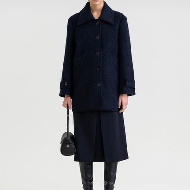 킨더살몬 울 하프코트