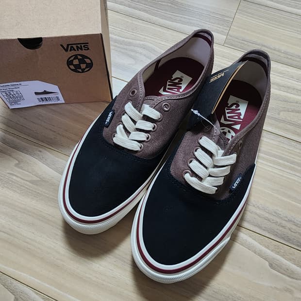 반스어센틱스니커즈신발브라운270