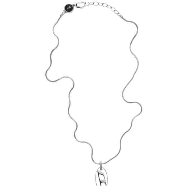 디젤 Dx1342 스테인리스 스틸 팬던트 네클리스 실버