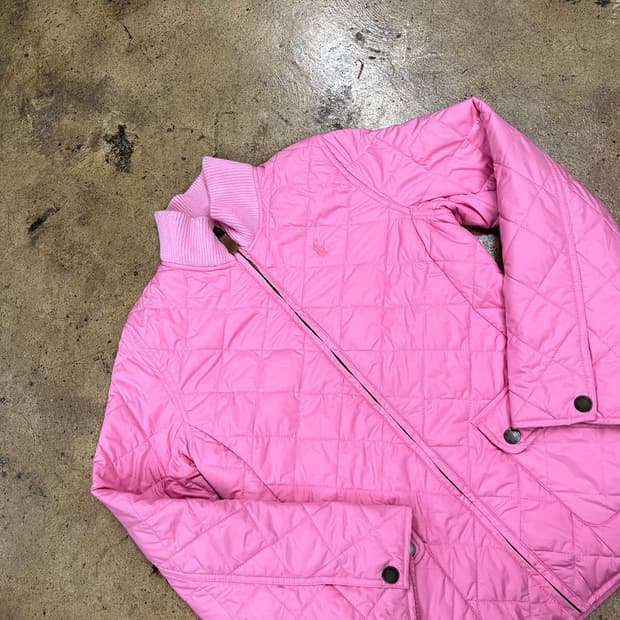 [정품/XL] 폴로 랄프로렌 핑크 퀼팅 자켓 b17