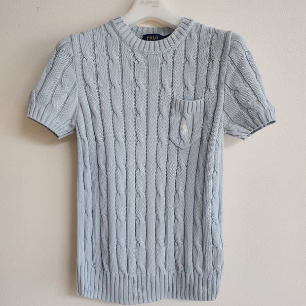 폴로랄프로렌 케이블반팔니트 (S