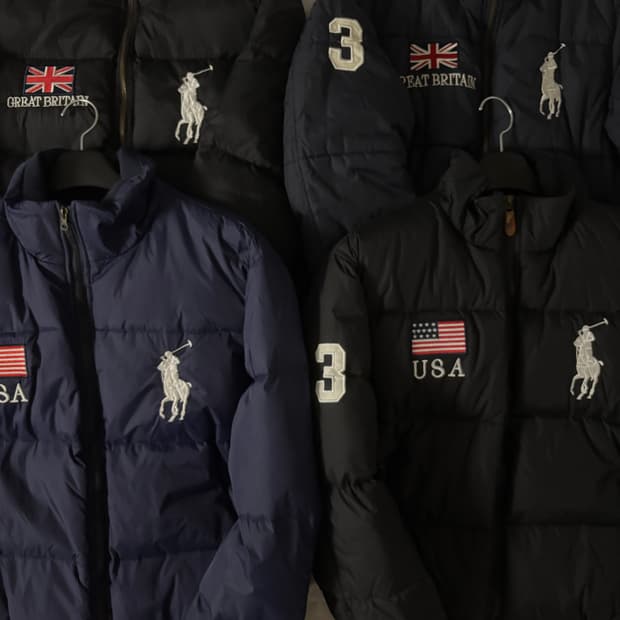 폴로 빅포니 브리튼 성조기 패딩 모음