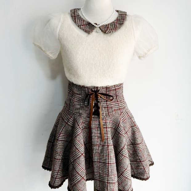 리즈리사 로맨틱 체크 원피스 ⋰˚🐰