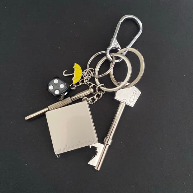 미니 줄자 키링