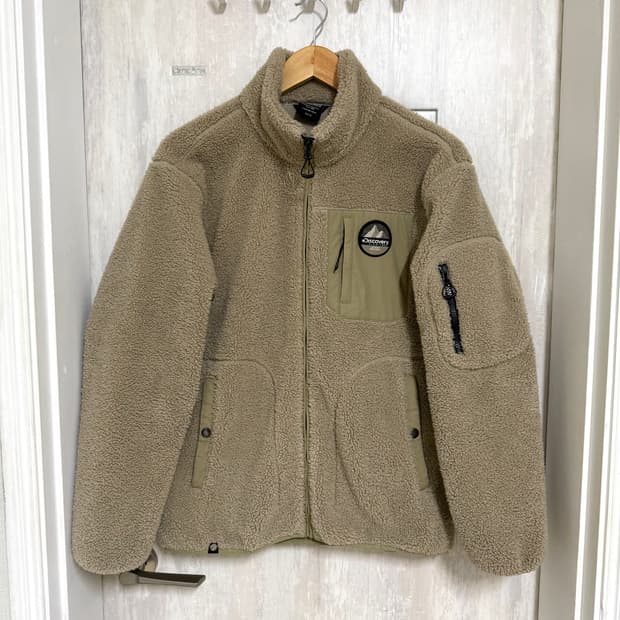 남성 95 / 디스커버리 뽀글이 후리스 집업 베이지