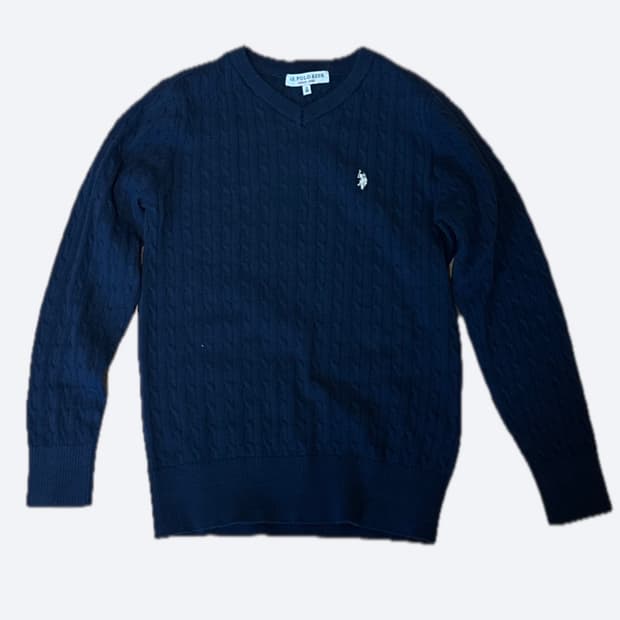폴로 네이비 니트