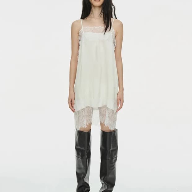 세릭 레이스 슬립 드레스 아이보리