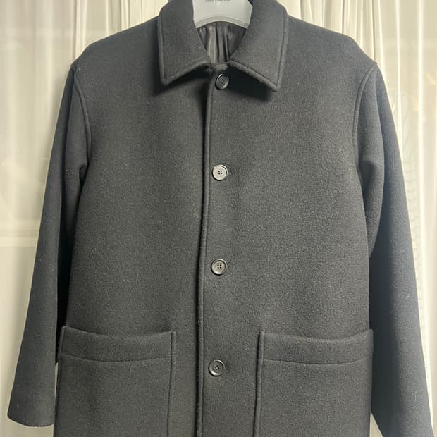 스테디에브리웨어 울하프코트 블랙 2사이즈 판매합니다