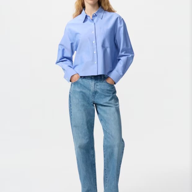 유니클로 흰색 청바지