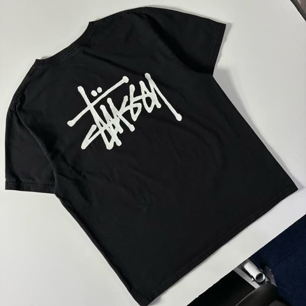 Stussy 스투시 베이직 스탁 블랙 반팔 티셔츠