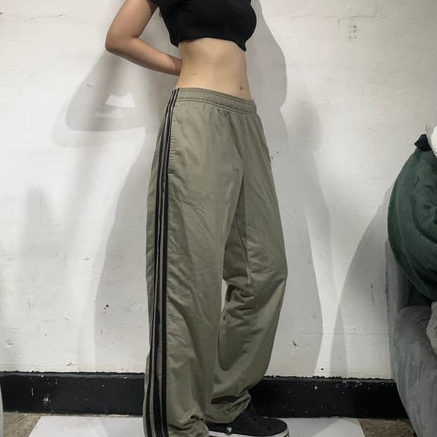 아디다스 연카키 블랙 삼선 트레이닝 팬츠 L