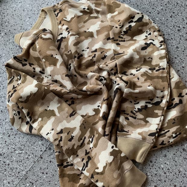 올드 갭 데저트 초코칩 카모 써멀 롱슬리브