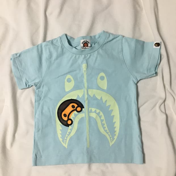 베이프 키즈 민트 크롭 티셔츠