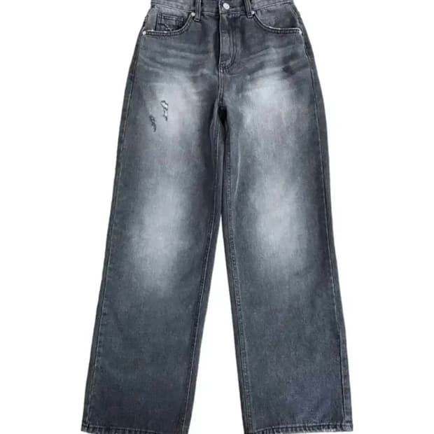 실사) 애즈온 시그니처 데님팬츠 블랙