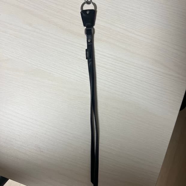 ETCE 가죽 스트랩 블랙 키링