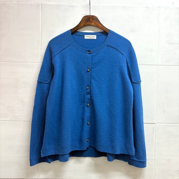 GIANNI LO GIUDICE 울 블루 리본 가디건 