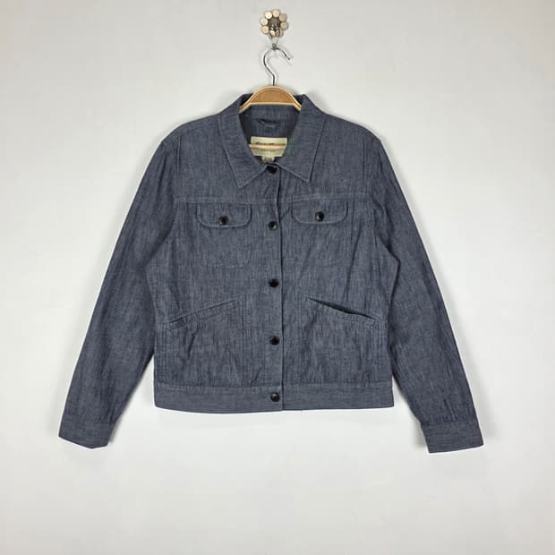 Eddie Bauer 인디고블루 셔츠형 자켓