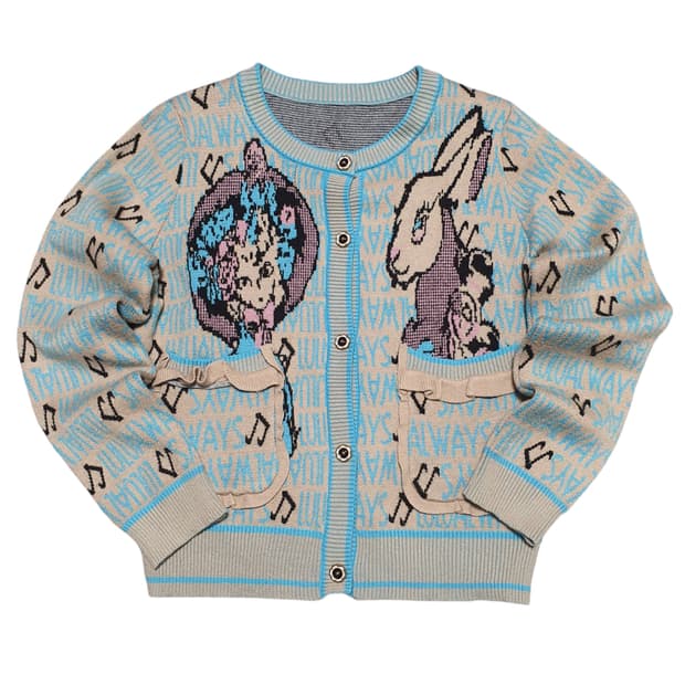 ✨ (바배) 빈티지 토끼 가디건 니트