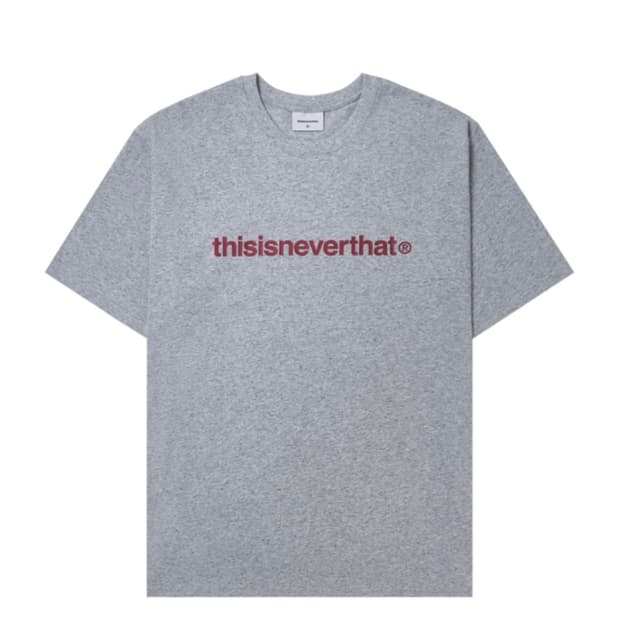 디스이즈네버댓 T-로고 티셔츠 헤더 그레이