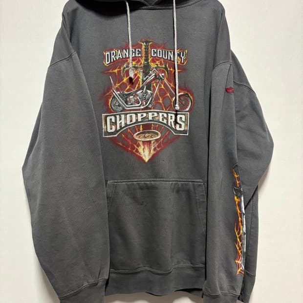 [L] Orange County Choppers 플레임 후드 그레이