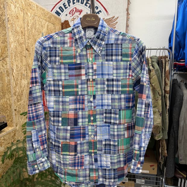 브룩스브라더스 마드라스 체크 셔츠