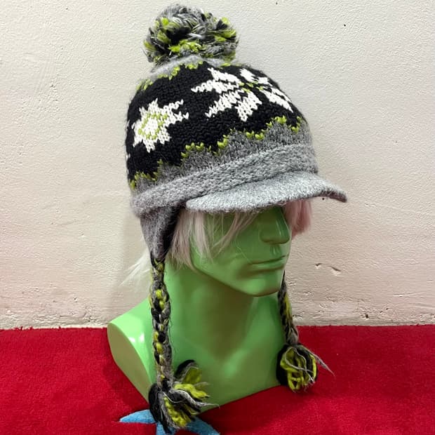 winter gray cap earflap