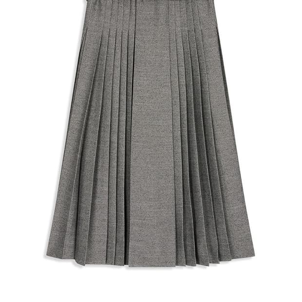 삽니다) openyy _DOUBLE BELTED MAXI SKIRT
