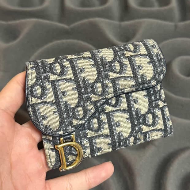 디올 오블리크 새들 카드지갑