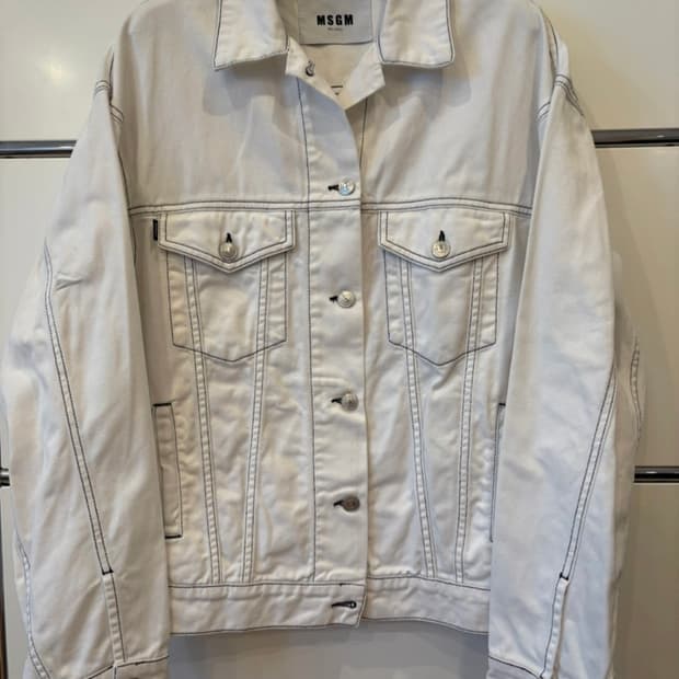 MSGM 화이트 데님 자켓