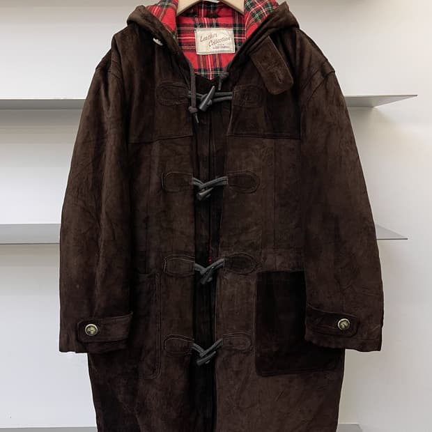 Basso Company 90s 스웨이드 레더 더플 코트