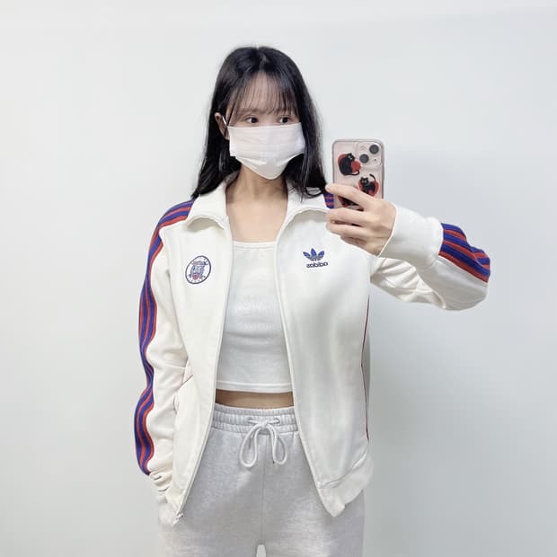 아디다스 도미니카 트랙탑 져지 화이트