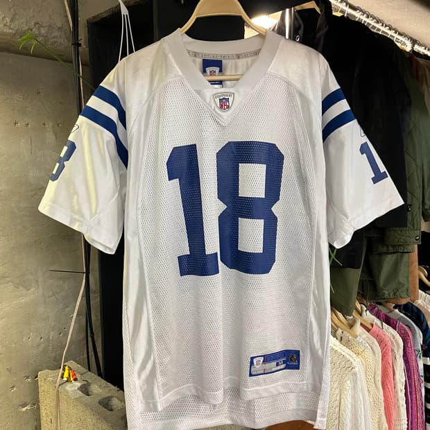 NFL 리복 이퀍먼트 인디애나 콜츠 유니폼 반팔 져지 화이트 M #csz