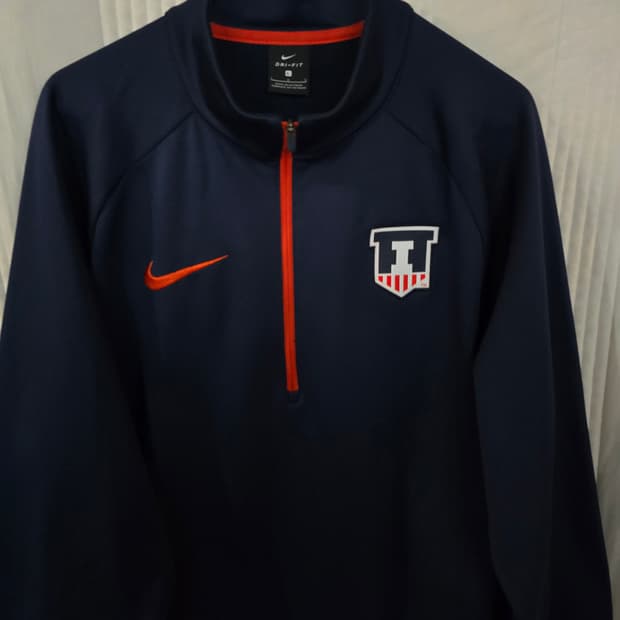 나이키 일리노이 드라이핏 하프집업 네이비