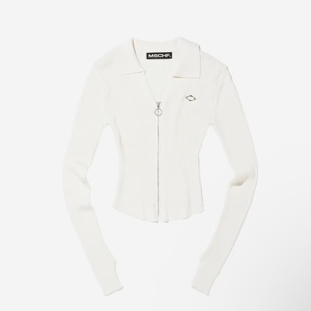 [S] 미스치프 니티드 롱슬리브 셔츠 화이트