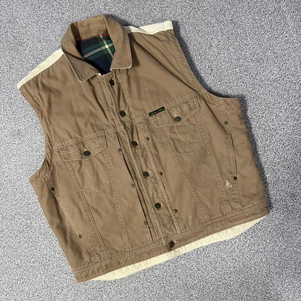 빈폴 코듀로이 칼라 데님 조끼