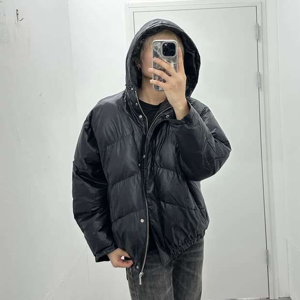 JPN vintage crop padded jacket