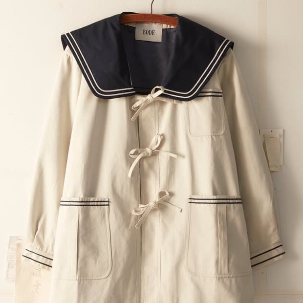 Bode 보디 세일러 코트 아이보리
