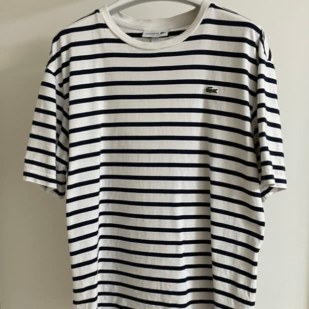 라코스테 스트라이프 반팔티