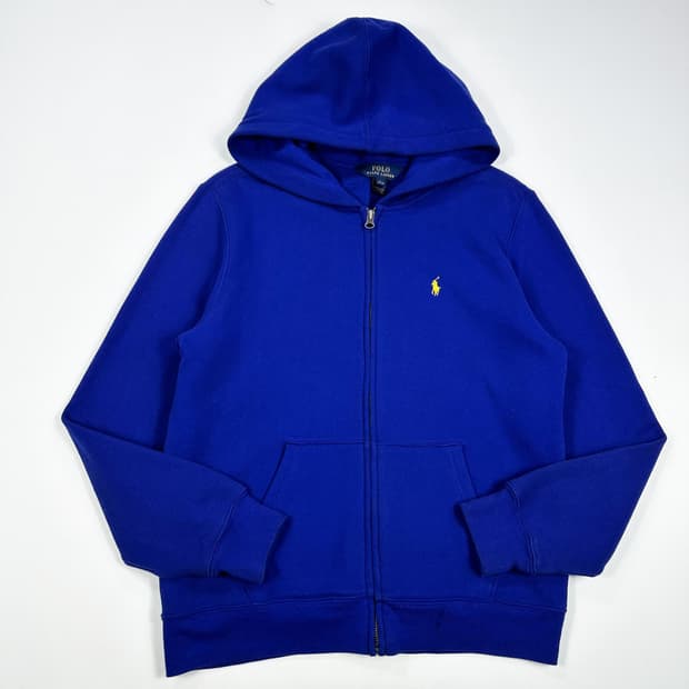 폴로 랄프로렌 걸즈 베이직 후드집업 블루 걸즈L