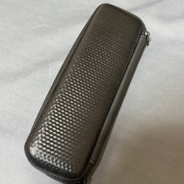 블랙 패턴 지퍼 파우치 필통 케이스 (새거)