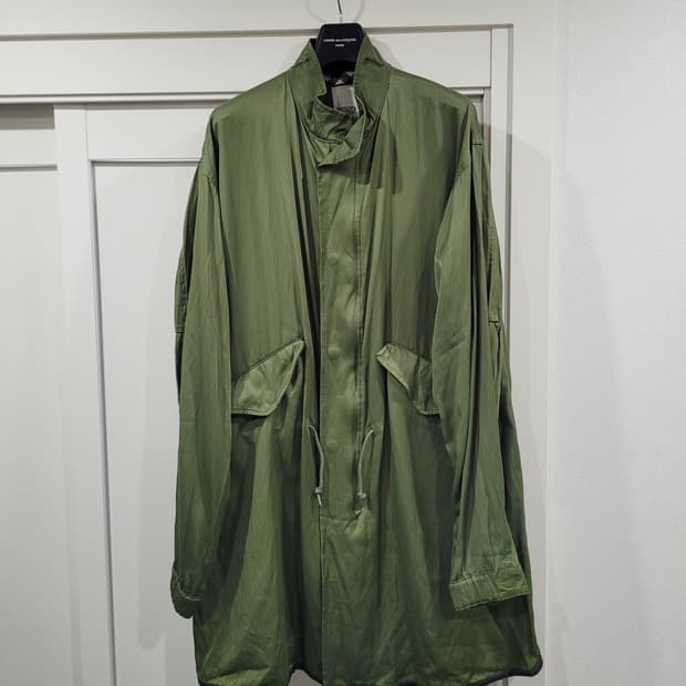 YSTRDYs TMRRW 레이온 코튼 혼방 레더트리밍 야상 자켓