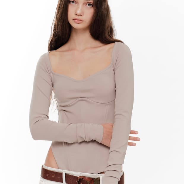 2000 Archives EL CORSET TOP MOCHA 코르셋 탑