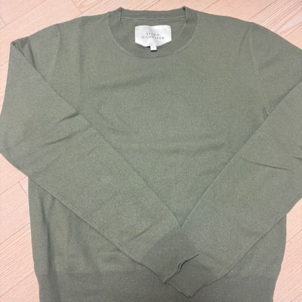스튜디오 니콜슨 라운드넥 울 니트 (민트그레이/1사이즈)