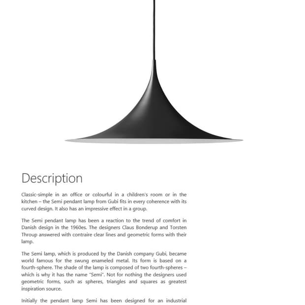 GUBI-Semi Pendant 030 cm,북유럽조명 식탁조명